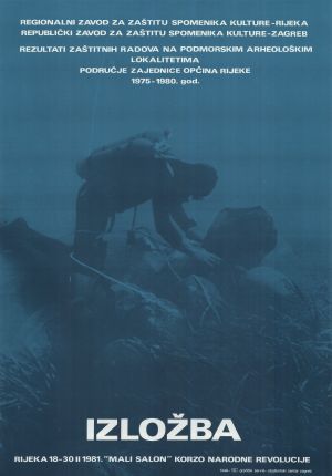 MUO-052223: Rezultati zaštitnih radova na podmorskim arhteološkm lokalitetima područje zajednice općina Rijeke 1975.-1980.: plakat