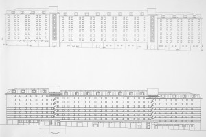 MUO-057507: Dom za samce - oblikovanje fasade, Laaerbergstrasse, Beč: arhitektonski nacrt
