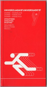 MUO-018217/12: Univerzijada '87 Zagreb Jugoslavija atletika pravila: brošura
