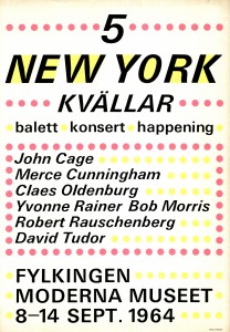 MUO-021688/02: 5 NEW YORK KVALLAR balett konsert happening: plakat