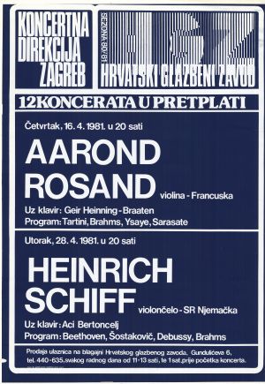 MUO-052260: Aarond Rosand, Heinrich Schiff: plakat