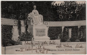 MUO-037800: Beč - Spomenik carici Elizabeti: razglednica