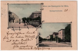 MUO-035097: Austrija - Baumgarten; Baumgartenstrasse: razglednica