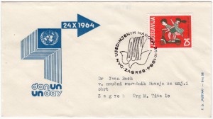 MUO-023588: 24 X 1964 DAN UN UN DAY: poštanska omotnica