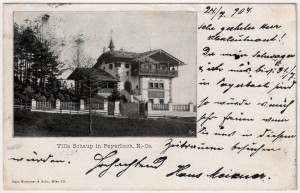 MUO-035826: Austrija - Payerbach; Vila Schaup: razglednica