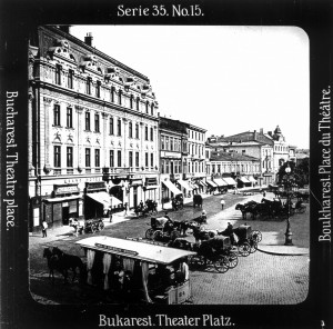MUO-035114/15: Rumunjska - Bukurešt; Kazališni trg: dijapozitiv