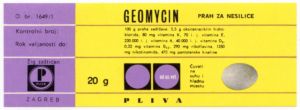MUO-053325: Pliva Geomycin: etiketa