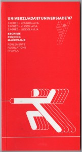 MUO-018217/09: Univerzijada '87 Zagreb Jugoslavija mačevanje pravila: brošura