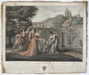 MUO-025278: Vojvotkinja de la Valliere s djetetom Luja XIV.: grafika