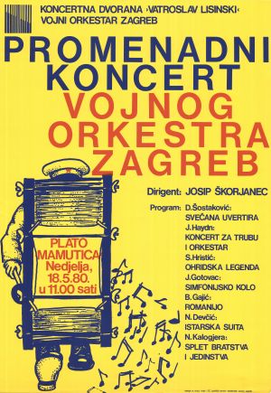 MUO-052195: Promenadni koncert vojnog orkestra Zagreb: plakat