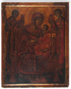 MUO-004408: Bogorodica s djetetom na prijestolju: ikona
