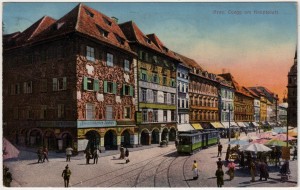 MUO-034241: Graz - Tramvaj na Glavnom trgu: razglednica