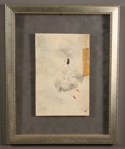 MUO-057211: Crtež balerine s pismom Vere Volkove iz kolekcije Sir Antona Dolina: crtež