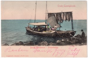 MUO-032859: Mali Lošinj - Ribarski čamci: razglednica