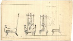 MUO-052560: Modeli stolaca za Barcelonu: skica