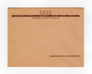 MUO-008307/57: ISIS dioničarsko društvo za industriju i promet droga i kemikalija: poštanska omotnica