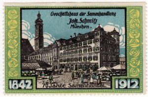 MUO-026085: Geschäftshaus der Samenhandlung Joh. Schmitz München: poštanska marka