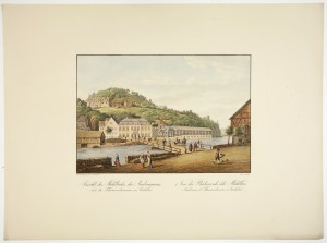 MUO-056636/15: Ansicht des Muhlbades des Neubrunnens / und des Theresienbrunnens in Carlsbad: grafika