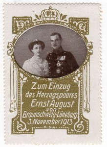 MUO-026177/01: Zum Einzug des Herzogspaares Ernst August von Braunschweig-Lüneburg: poštanska marka
