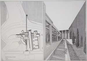 MUO-057461: Bibliotheca Alexandrina, Aleksandrija, Tariq al-Jaysh, Aleksandrija, Egipat: arhitektonski crtež : arhitektonski nacrt