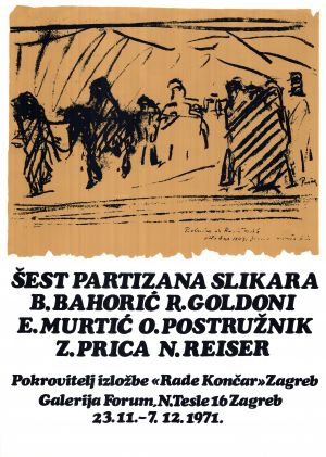 MUO-019792: šest partizana slikara: plakat