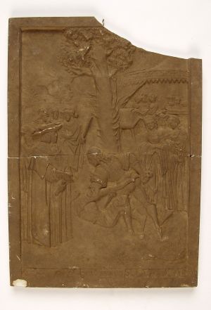 MUO-004106: Alegorijski dvoboj Albrechta Dürera i Apeleja: reljef