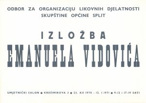 MUO-027621: Izložba Emanuela Vidovića: plakat