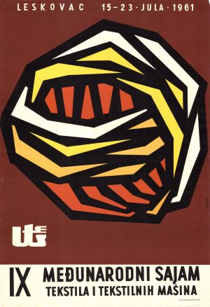 MUO-028183: IX međunarodni sajam tekstila i tekstilnih mašina,  Leskovac 1961: plakat