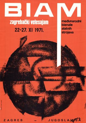 MUO-027190: Biam, Međunarodni bienale alatnih strojeva, Zagrebački velesajam 1971: plakat