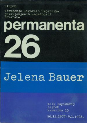 MUO-046680: Permanenta 26 - Jelena Bauer: katalog izložbe