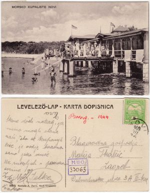MUO-033063: Novi Vinodolski - Morsko kupalište: razglednica