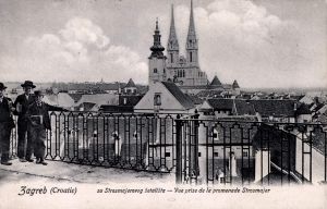 MUO-032428: Zagreb - Strossmayerovo šetalište s Katedralom: razglednica