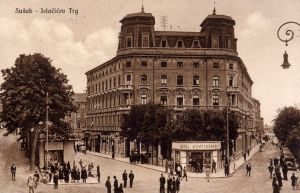 MUO-042497: Sušak (Rijeka) - Jelačićev trg i hotel Kontinental: razglednica