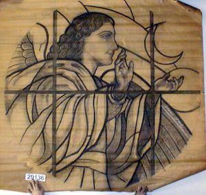 MUO-029136: Anđeo, Salezijanci: nacrt za vitraj