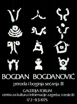 MUO-020529: Bogdan Bogdanović priroda i boginja sećanja: plakat
