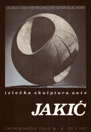 MUO-020574: Izložba skulptura Ante Jakić: plakat