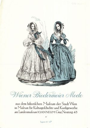 MUO-011017: Wiener Biedemeier Mode aus dem historischen Museum der Stadt Wien: plakat