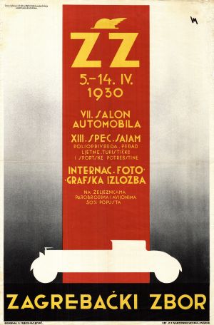 MUO-023353: ZZ 5.-14.IV.1930 VII. salon automobila: plakat