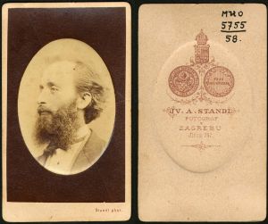 MUO-005755/58: Profil muškarca s bradom: fotografija