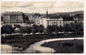 MUO-038654: Zagreb - Mihanovićeva ulica i Hotel Esplanade: razglednica