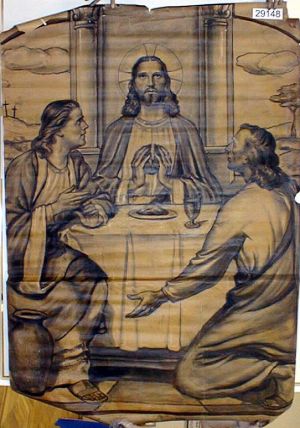 MUO-029148: Isus u Emausu: nacrt za vitraj