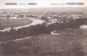 MUO-045051: Karlovac, pogled na grad: razglednica