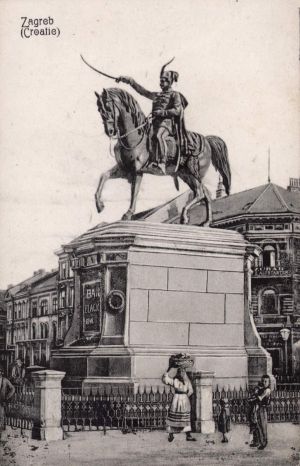MUO-037169: Zagreb - Jelačićev spomenik: razglednica