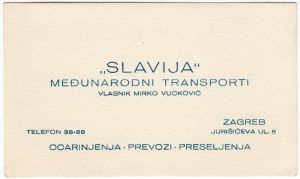 MUO-020865/06: 'SLAVIJA' međunarodni transporti: posjetnica