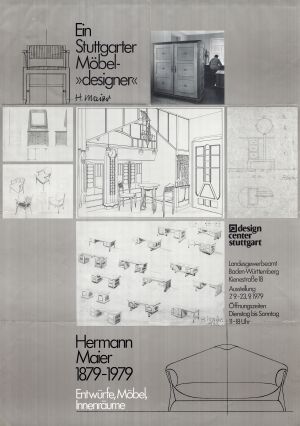 MUO-021885: Ein Stuttgarter Mobel-'designer' Hermann Maier: plakat