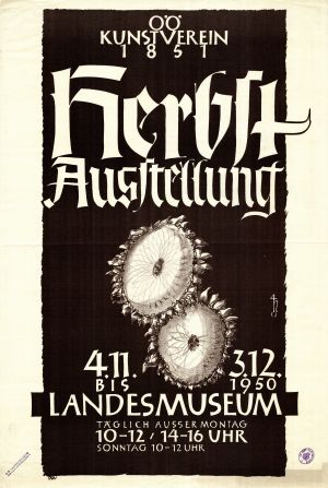 MUO-022045: OO kunstverein 1851 Herbst Ausstellung: plakat