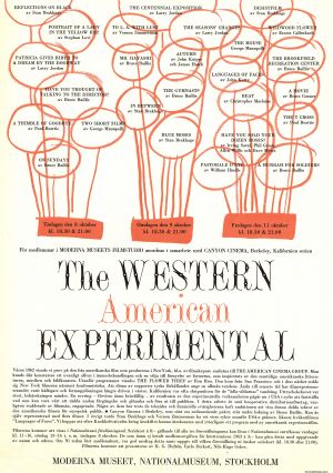 MUO-023185: THE WESTERN AMERICAN EXPERIMENTAL: plakat