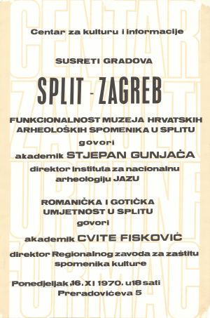 MUO-027461: Susreti gradova Split-Zagreb: plakat