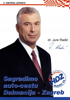 MUO-030745/07: dr. Jure Radić Sagradimo auto-cestu Dalmacija-Zagreb: plakat