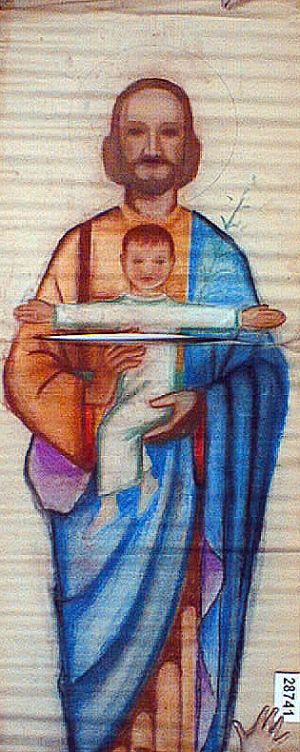 MUO-028741: Sv. Josip: nacrt za vitraj